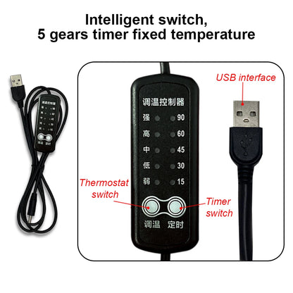 USB 5V Electric Heating Pad - Warm Paste Film for Cervical, Clothes, Vest, Jacket, Shoes & Socks
