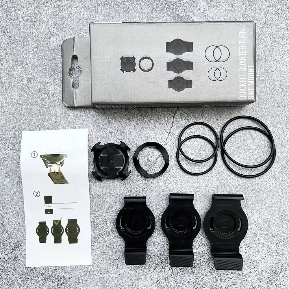 QuickFit Quarter-Turn Bike Watch Mount - Quick Release 010-13013-00 Compatible with Fenix 6 Cycling Mounts