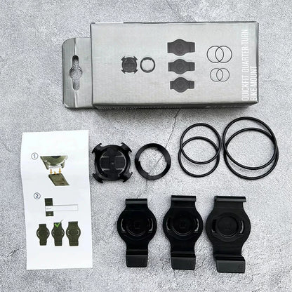 QuickFit Quarter-Turn Bike Watch Mount - Quick Release 010-13013-00 Compatible with Fenix 6 Cycling Mounts