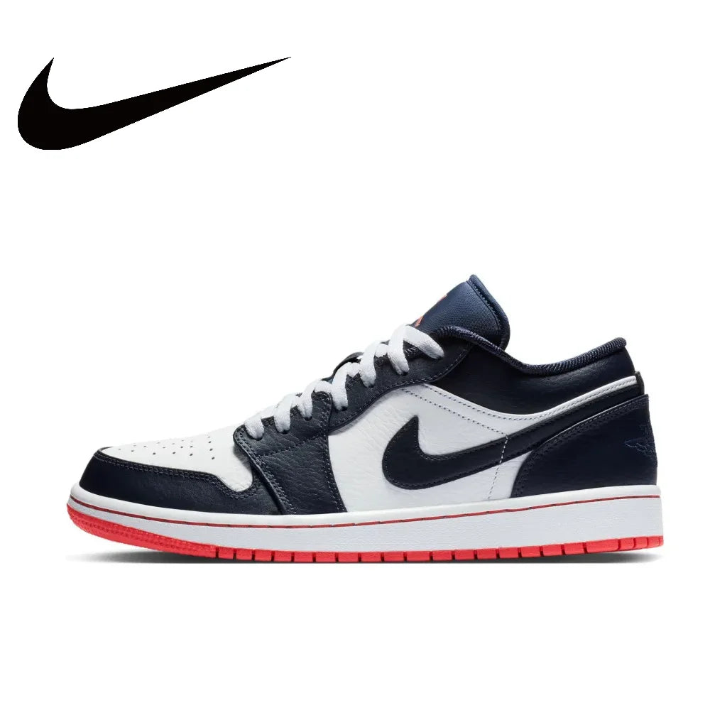 Nike Air Jordan 1 Low – Light Smoke Grey Retro Basketball Shoes | Men's Wear-Resistant, Anti-Slip Sneakers