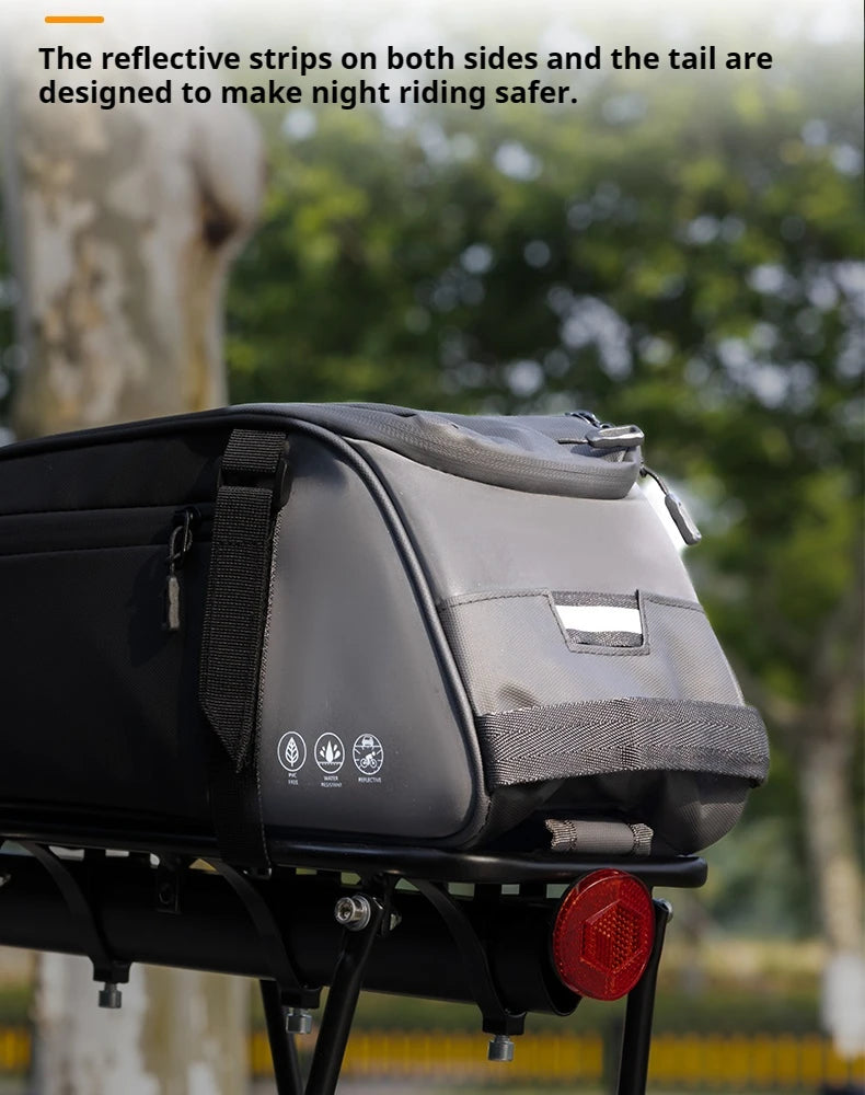 OFFBONDAGE Multifunctional Bicycle Saddlebag — Waterproof Reflective Top Tube Rack Bag, Handheld Large Capacity Adjustable Bike Bag