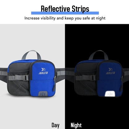 Water-Resistant Adjustable Fanny Pack – Multi-Pocket Waist Bag with Bottle Holder for Hiking, Running, Cycling & Travel