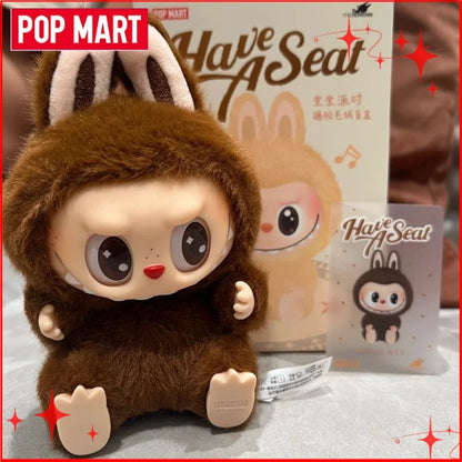 Genuine POP MART Labubu Vinyl Plush Pendant — Macarons “Have A Seat” & Coca Cola Series Blind Box Toys V1-V3
