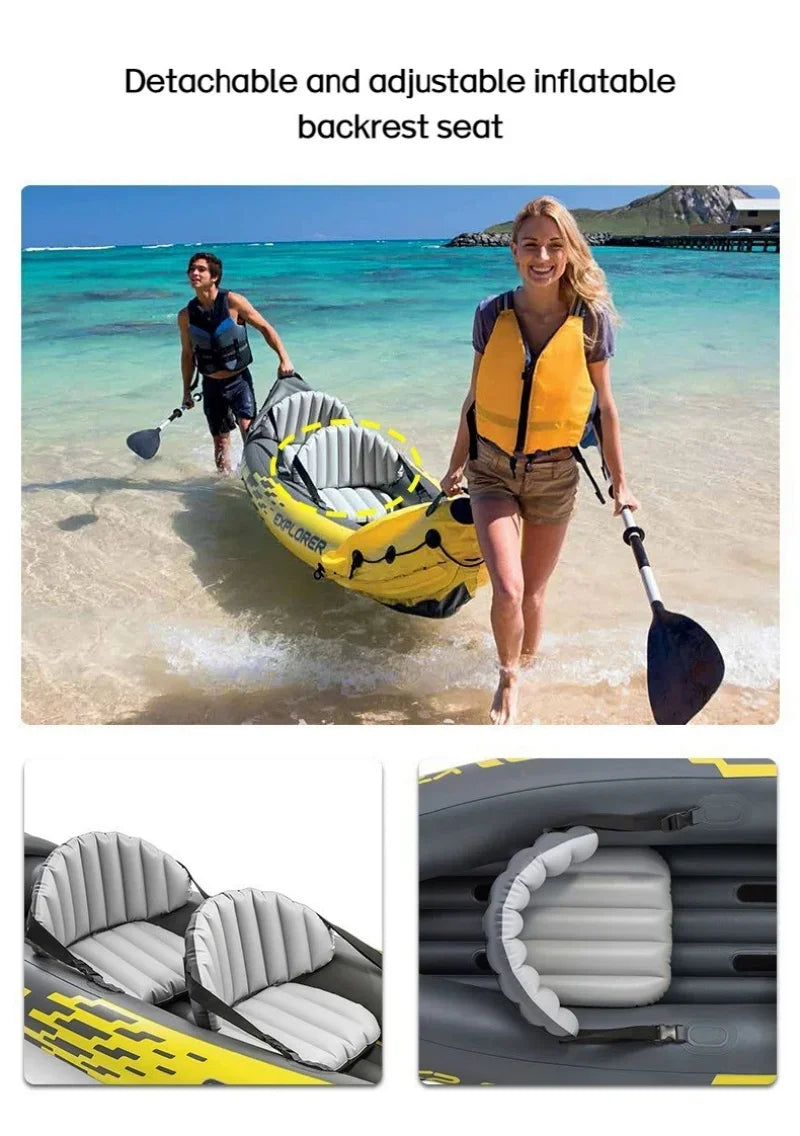 INTEX 68307 Inflatable Boat – Single/Double Drifting Raft for Kayak, Outdoor Fishing & Water Sports