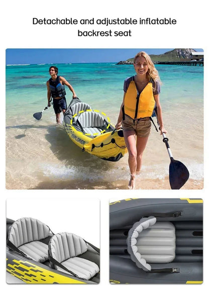 INTEX 68307 Inflatable Boat – Single/Double Drifting Raft for Kayak, Outdoor Fishing & Water Sports