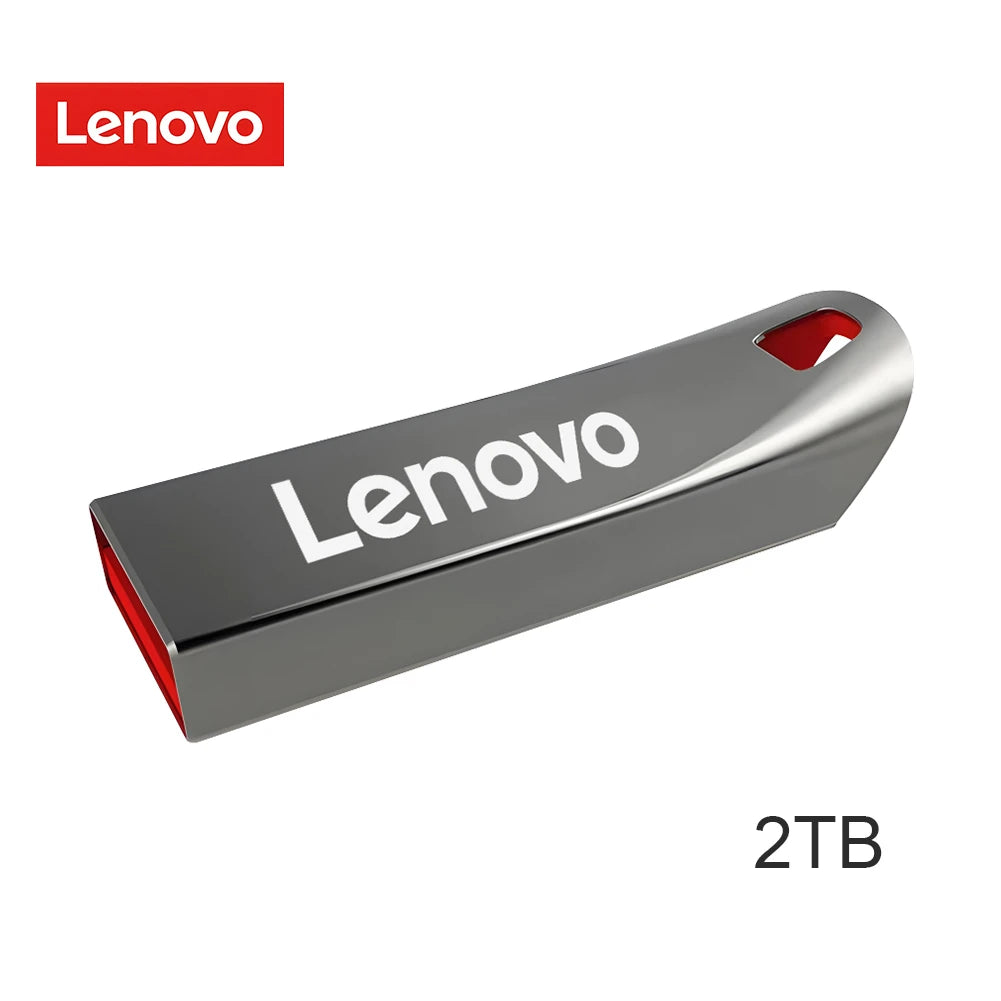 Original Lenovo 2TB USB 3.1 Pendrive – Metal 2-in-1 OTG Flash Drive for Phone & Computer (128GB, 512GB, 1TB, 2TB)