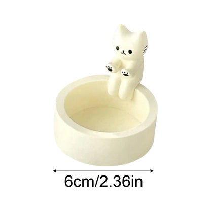 Cartoon Cat Tea Light Candle Holder – Cute Desktop Decorative Ornaments for Office & Home, Candlestick Craft Decoration