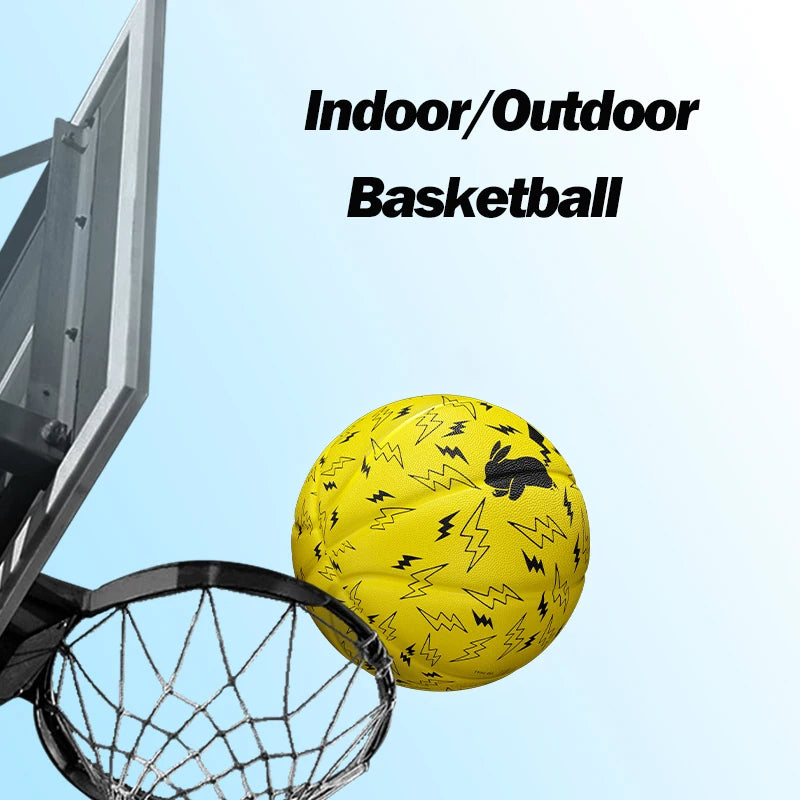 Professional PU Leather Basketball Size 7 – Indoor & Outdoor Game Ball with Pump