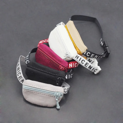 17cm Labubu V1/V2 Crossbody Bag for BJD Dolls – Cute 1/6, 1/8, 1/12 Doll Accessories & Waist Belt Bag Gift