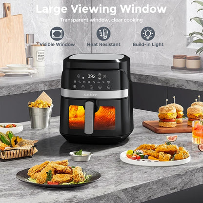 8-in-1 6L Electric Air Fryer Oven – Oilless Cooker for Roasting, Baking, Dehydrating & Keeping Food Warm, 120V