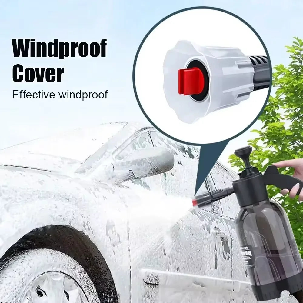 2L Hand Pump Foam Sprayer | High Pressure Pneumatic Washer and Snow Foam Spray Bottle for Car and Home Cleaning