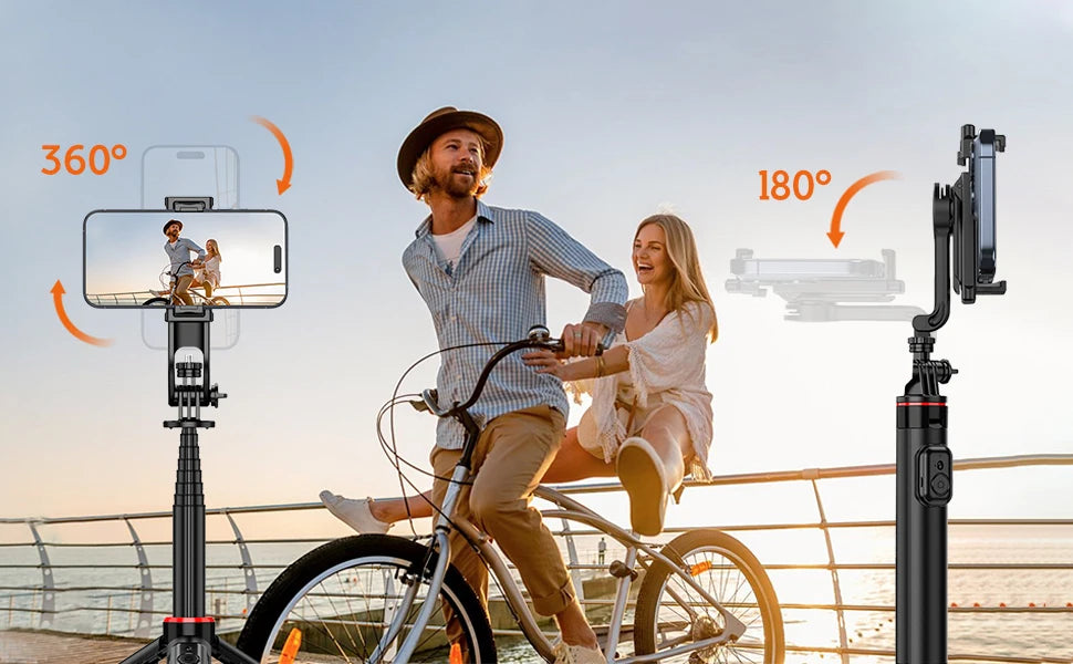 130cm Selfie Stick Tripod – Portable Retractable Smartphone Stand with Wireless Remote Control