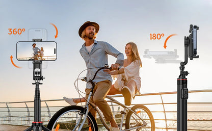 130cm Selfie Stick Tripod – Portable Retractable Smartphone Stand with Wireless Remote Control