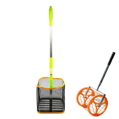 Portable Pickleball & Table Tennis Ball Picker – Extendable Retriever Scoop with Roller for Multi-Ball Training and Easy Collection Tool