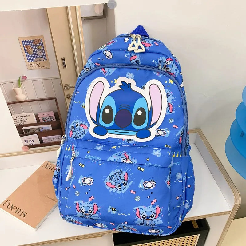 Stitch Print Student Backpack – Lightweight Daypack with Adjustable Straps for School & Daily Commute