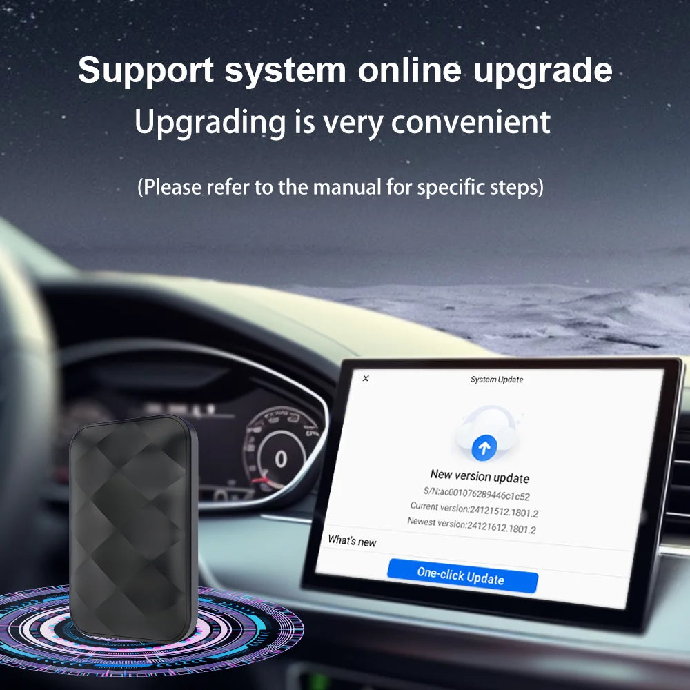 Acodo 2025 3-in-1 CarPlay AI Box — Wireless Android Auto & USB Adapter for YouTube, Netflix, Universal TV, Plug & Play