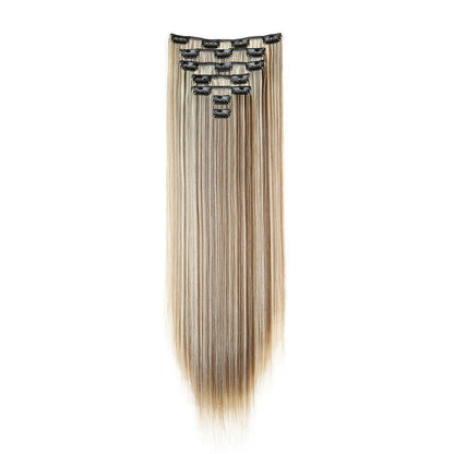 WIGSIN 24-Inch Straight Hair Extensions - 7-Piece Clip-In Synthetic Hair Set for Women