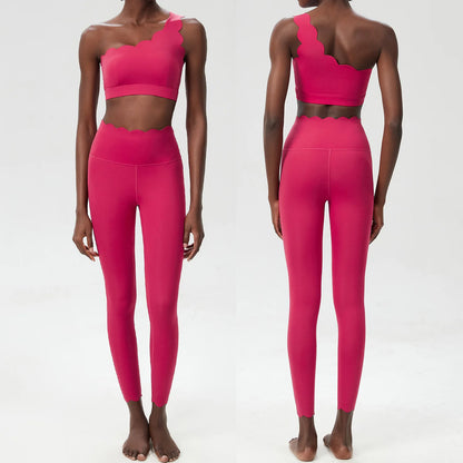 2PCS Women’s Seamless Yoga & Fitness Set – Sports Bra with Leggings & Gym Shorts Workout Outfit
