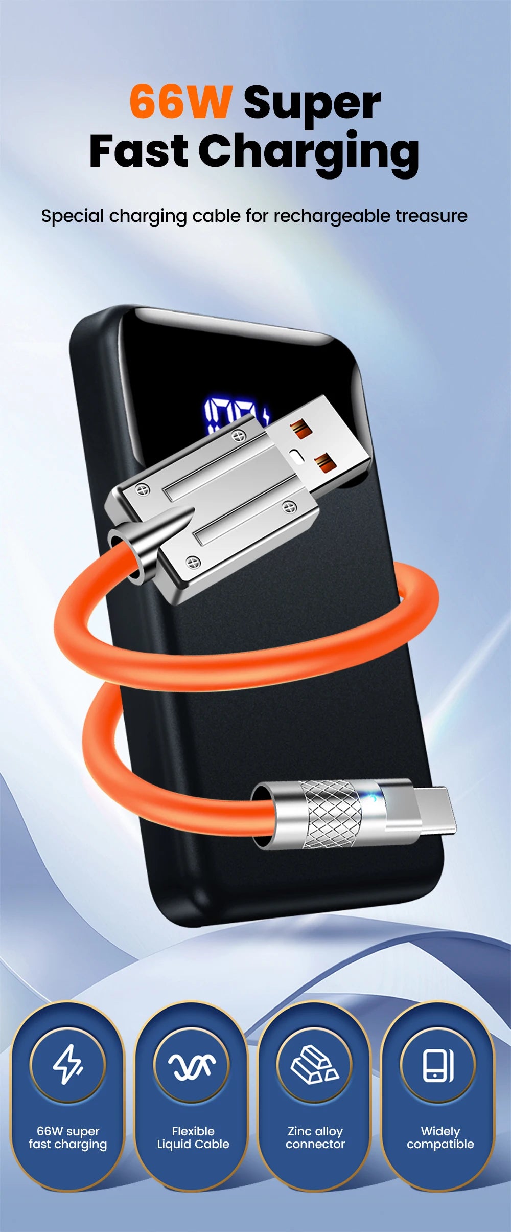 Elough 66W Short USB-C to Type-C Cable – 25CM/50CM Fast Charging Cord for iPhone 15/16 Pro, Samsung, Xiaomi