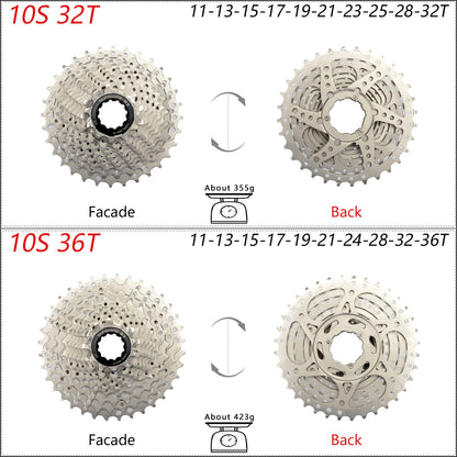 SUNSHINE Bicycle Cassette 8-12 Speed Freewheel - 32T to 52T Sprocket for Shimano/SRAM HG Flywheel