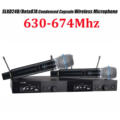 SLXD Wireless Microphone System – 500/600/800MHz 4-Pin Headset with KSM8/Beta58, Professional Audio for Stage & Karaoke
