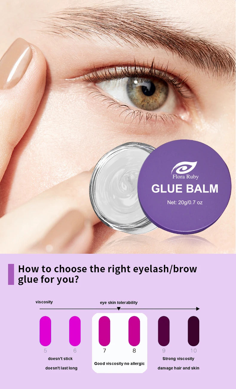 ICONSIGN Lash Glue Balm – Fast Fixing Eyelash & Brow Lifting, Waterproof Wax Beauty Makeup Tool