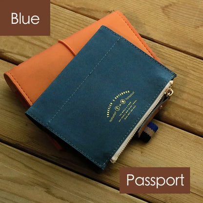 Fromthenon Travel Notebook with Special Paper – Washable Zipper Storage Bag, Pen Case & Stationery Organizer Supplies