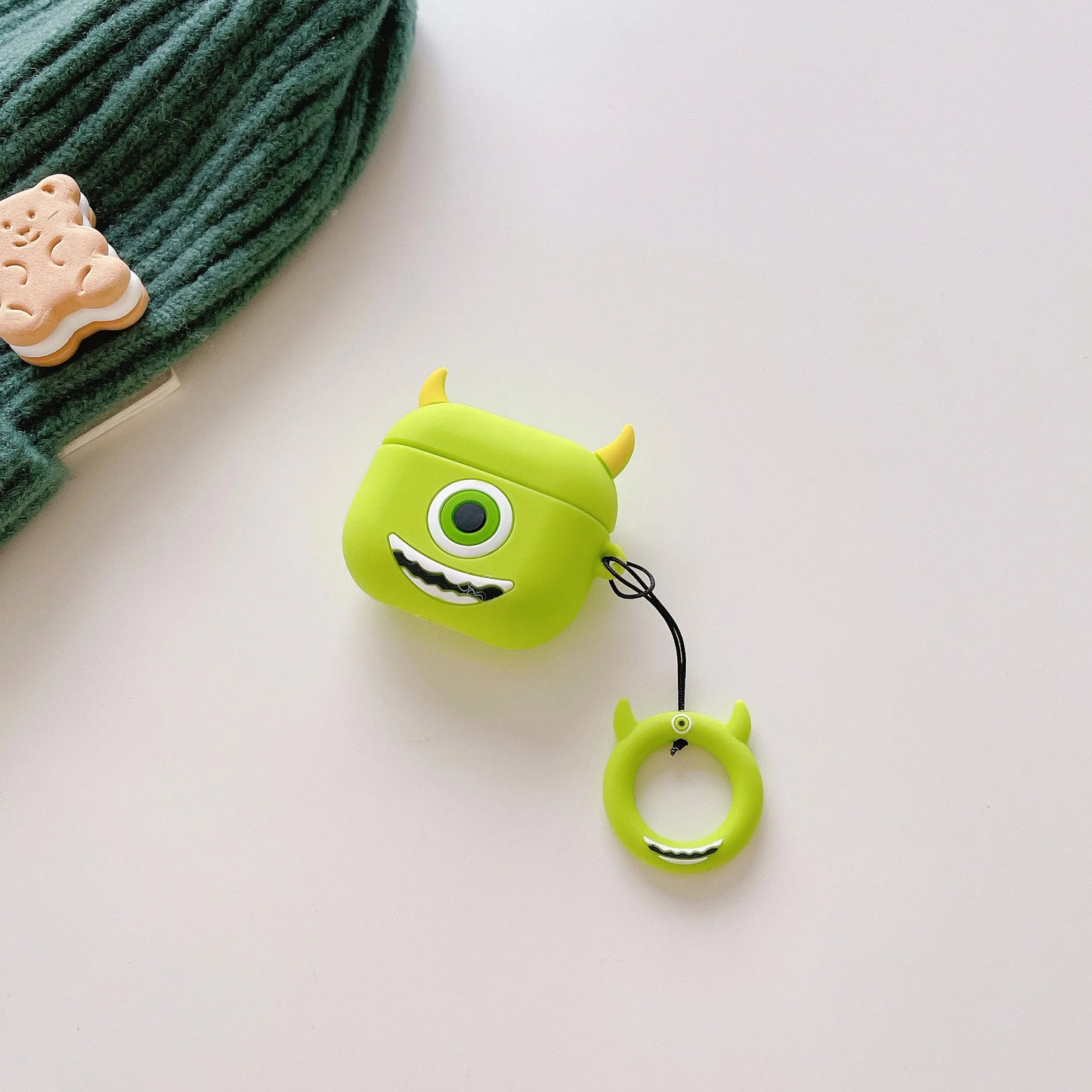3D Cartoon Silicone Case for AirPods 1/2/3 & Pro/Pro 2 — Protective Wireless Earphone Cover with Hook