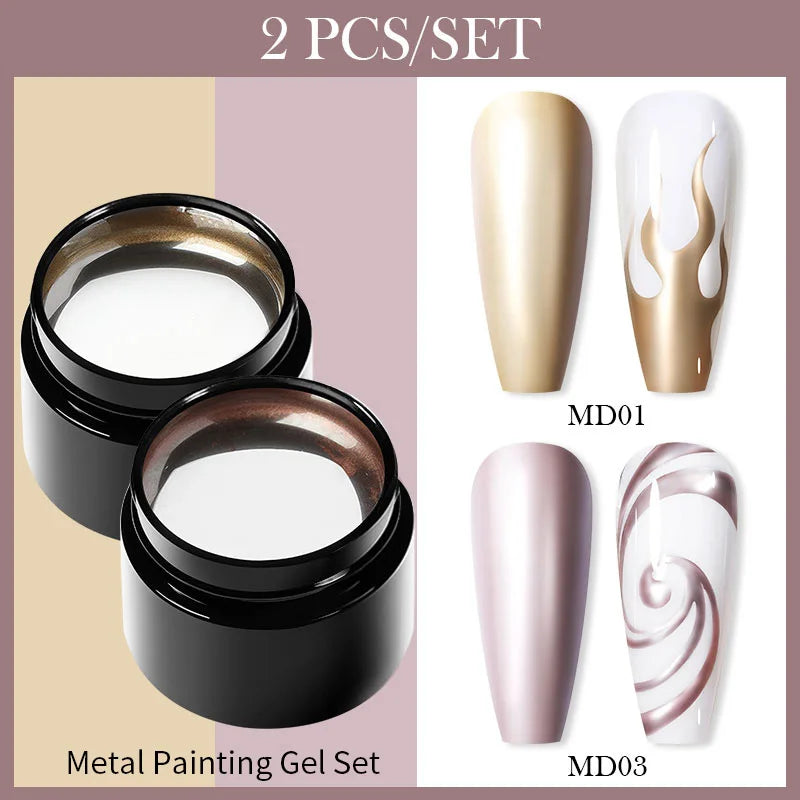 BORN PRETTY Spider Wire Gel Nail Polish 5ml - Flower Drawing & Creative Point-to-Line Nail Art Gel Varnish