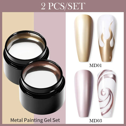 BORN PRETTY Spider Wire Gel Nail Polish 5ml - Flower Drawing & Creative Point-to-Line Nail Art Gel Varnish