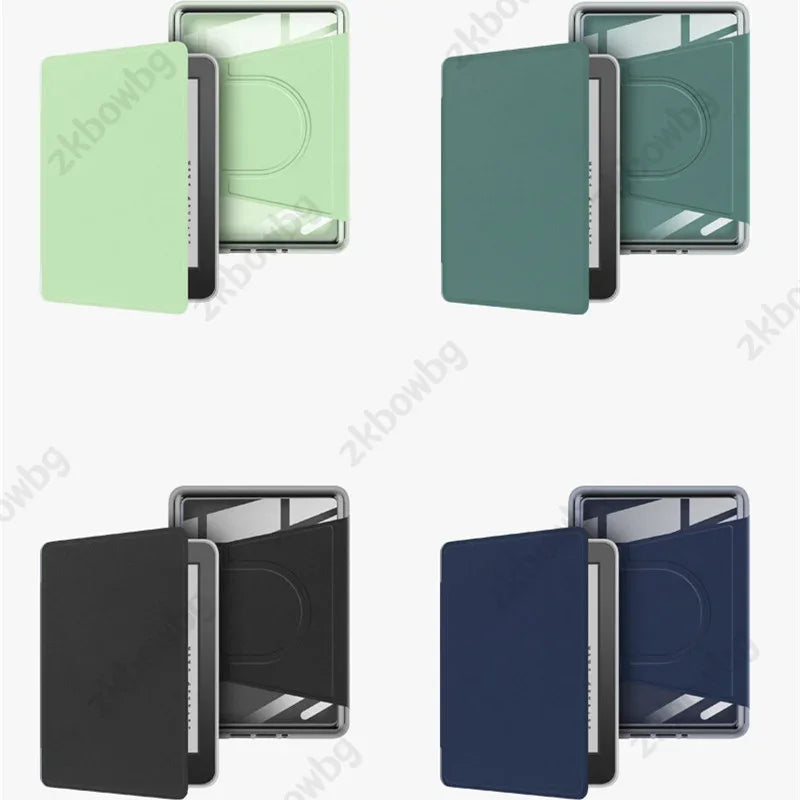 Transparent Acrylic Back Case for Kobo Clara & Clara Colour 6" – Magnetic Rotating eReader Cover