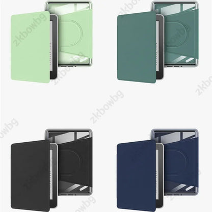 Transparent Acrylic Back Case for Kobo Clara & Clara Colour 6" – Magnetic Rotating eReader Cover