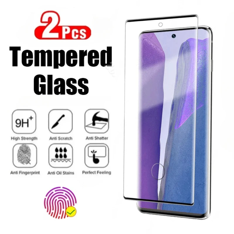 2PCS Curved Tempered Glass Screen Protector - Compatible with Samsung Galaxy S8–S24 Ultra & Note Series