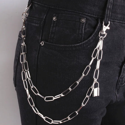 Vintage Metal Tassel Keychain – Long Rock Hipster Pant & Jean Clip Accessory for Women