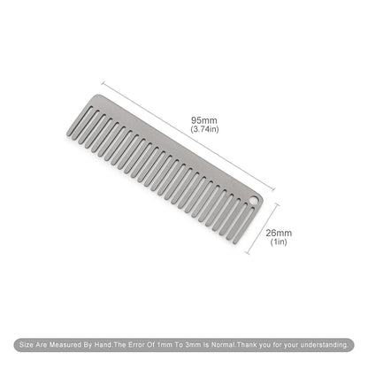 Small Titanium Alloy Portable Comb – Outdoor Camping Keychain Tool & Accessories