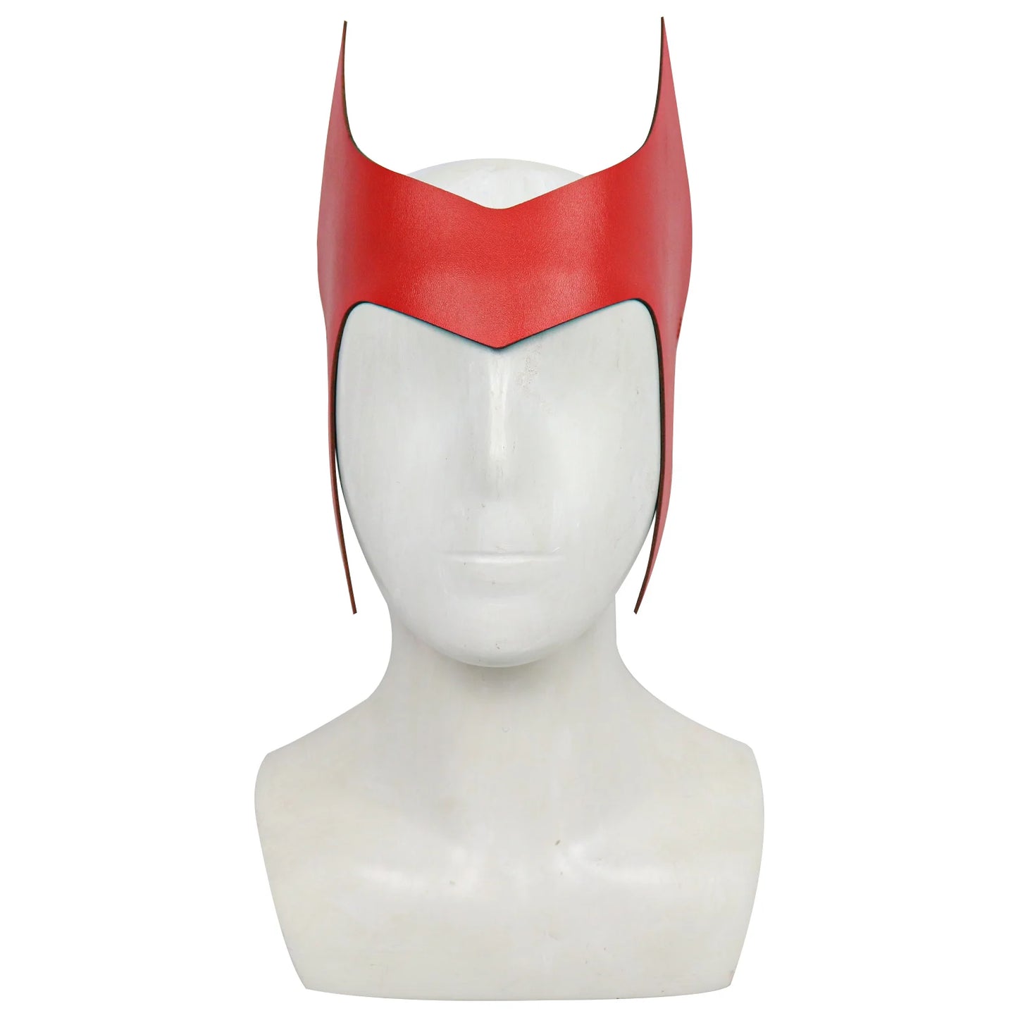 Scarlet Witch Cosplay Headband & Mask — Leather Face Cover for Adult Halloween, Superhero Costume & Party Props