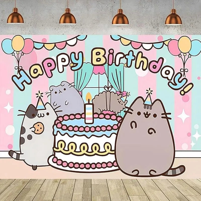 Pusheen Birthday Party Decorations - DIY Balloons, Cake Toppers, Backdrops, and Baby Shower Party Supplies