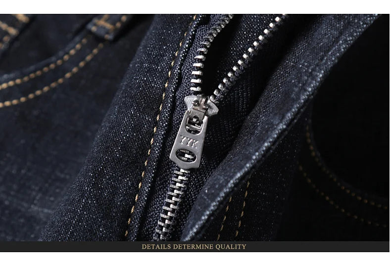 Men’s Classic Black Jeans — Soft Biker Denim Pants Jean Homme Pantalones Hombre Masculino Overalls, Sizes 32-38