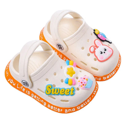 Summer Kids Garden Clogs – Lightweight Breathable Cartoon Slip-On Sandals for Boys & Girls, Baby Beach Slippers