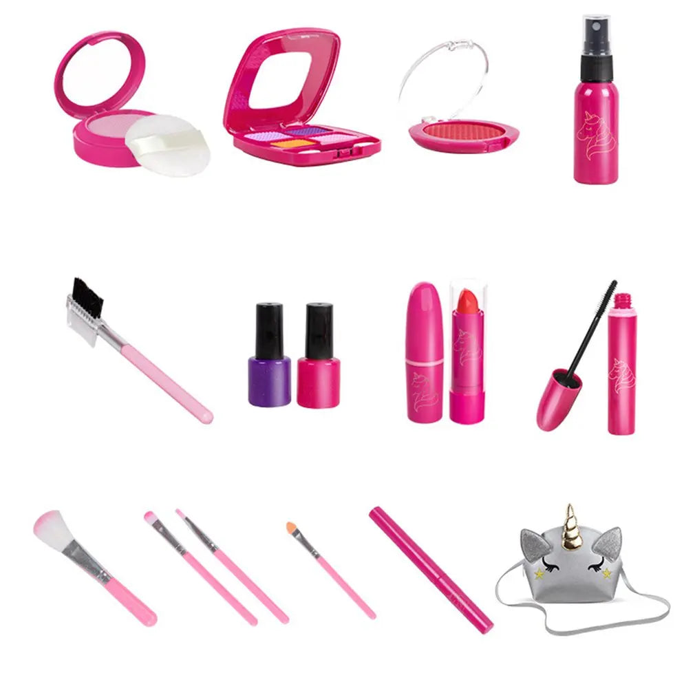 Children's Makeup Play Set – Princess Toy Kit with Lipstick, Eye Shadow, Nontoxic Cosmetics for Girls, Safe Pretend Play Toy