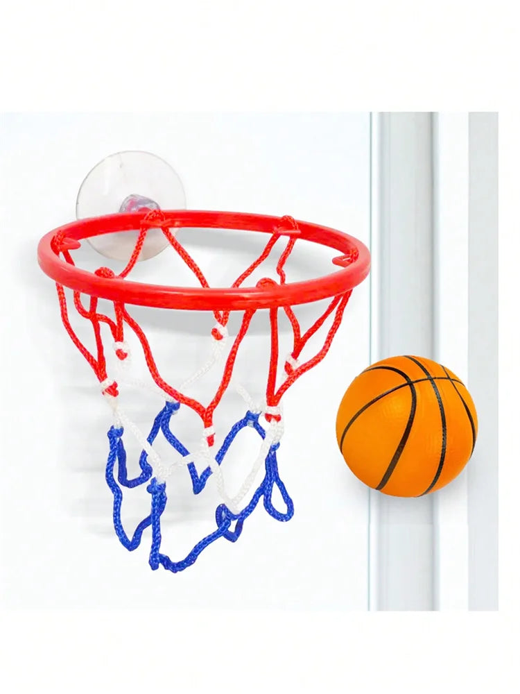 Small Basketball Set - Coordinated Wrist Solid Rubber Elastic Ball for Children's Exercise & Shooting Table Game Toy