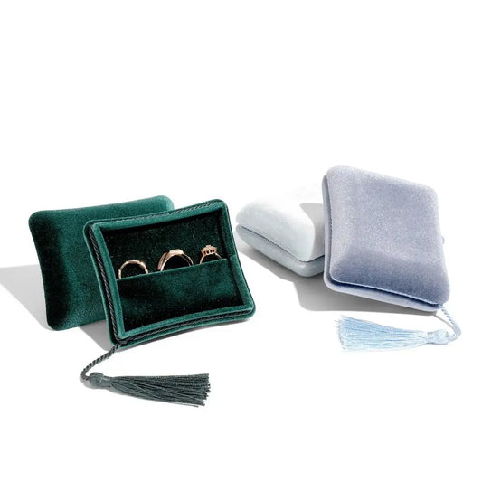 High-Quality Velvet Tassel Jewelry Box – Portable Soft Storage Case for Multifunctional Jewelry & Accessories