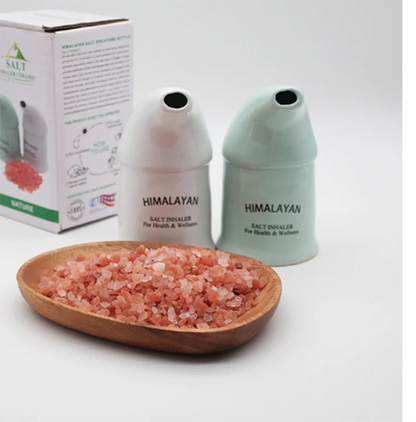 Ceramic Himalayan Salt Inhaler Humidifier | Portable Respiratory Cleaner & Stress Reliever