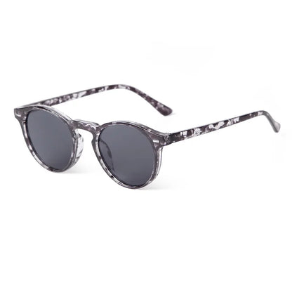 Vintage Round Sunglasses – 2024 Fashion Design for Men & Women, Retro Rivet Yellow & Blue Lens, Square Sun Glasses