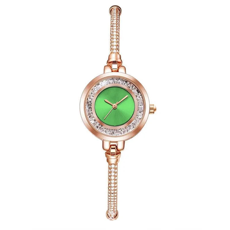 2024 Fashion Women's Wristwatch – Gold Bracelet with Small Dial, Elegant Quartz Steel Watch for Women