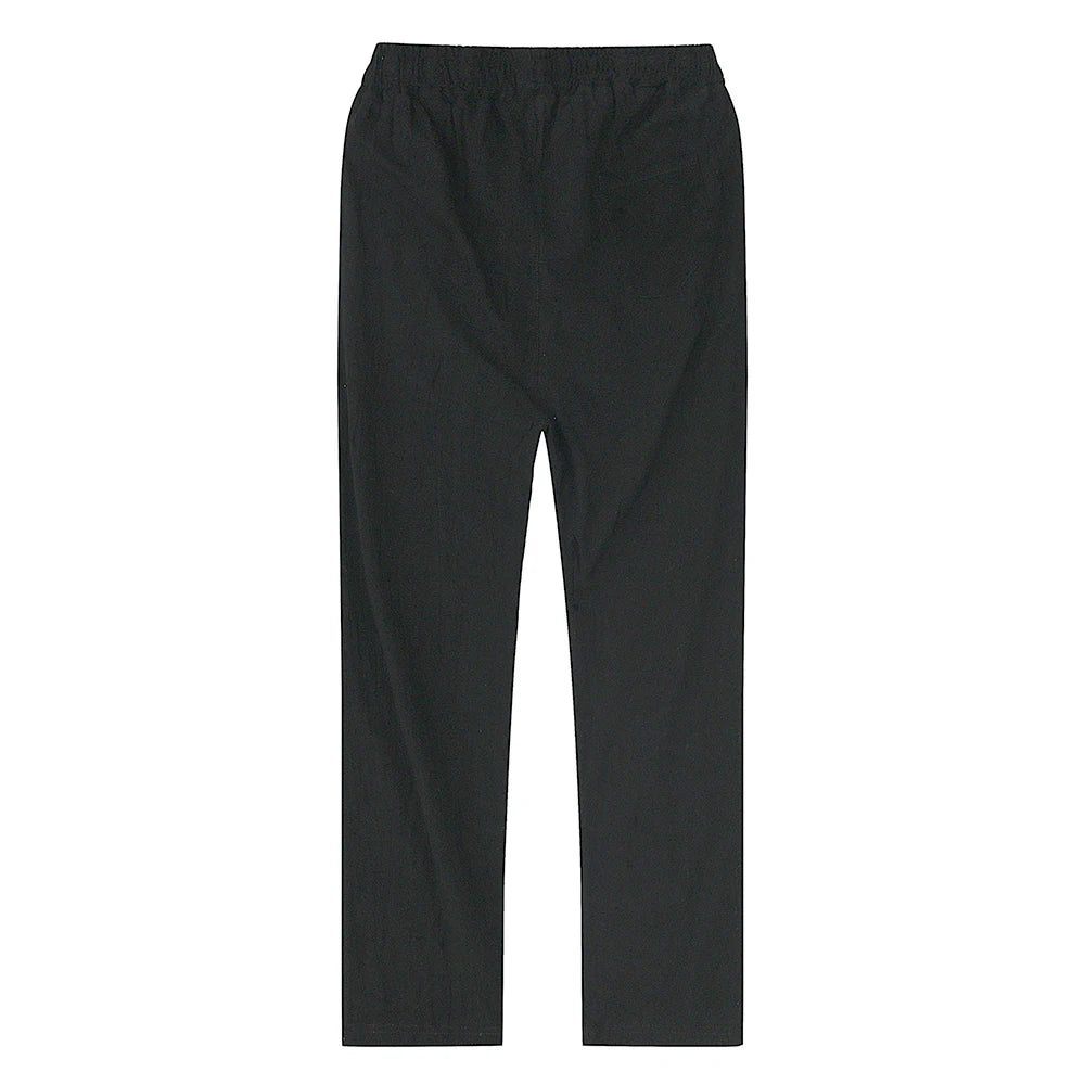 Men's Cotton Linen Pants – Breathable Solid Color Trousers for Autumn, Fitness & Streetwear, S-3XL