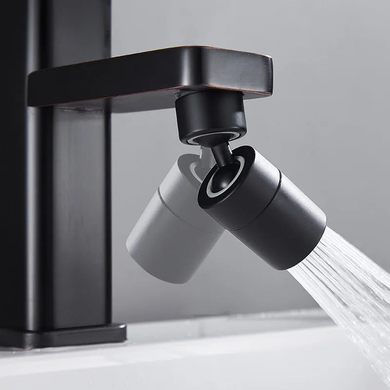2-Mode Kitchen Faucet Spray Head - 360° Rotating Sink Aerator Nozzle with Adjustable Water Flow Filter & Splash Control