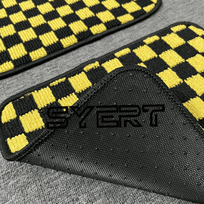 BMW 3-Series E90 Floor Mats - Checkerboard Anti-Slip Carpet Mats for 2006–2012 LHD Models, All-Weather Protection