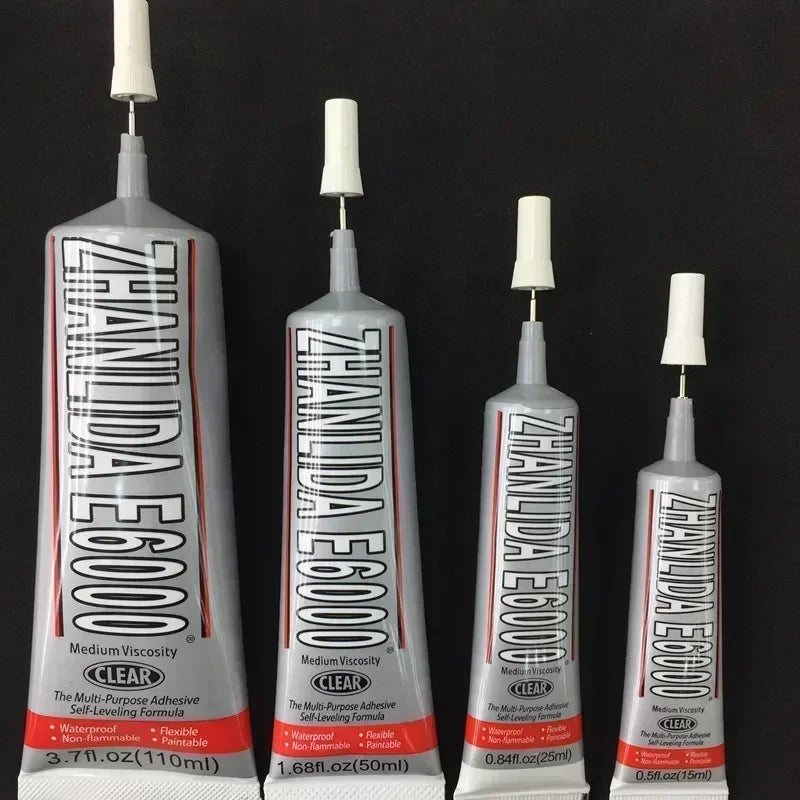 E6000 Strong DIY Glue – Epoxy Adhesive for Crystal Rhinestones, Jewelry & Crafts with Precision Needle Applicator