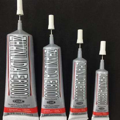 E6000 Strong DIY Glue – Epoxy Adhesive for Crystal Rhinestones, Jewelry & Crafts with Precision Needle Applicator